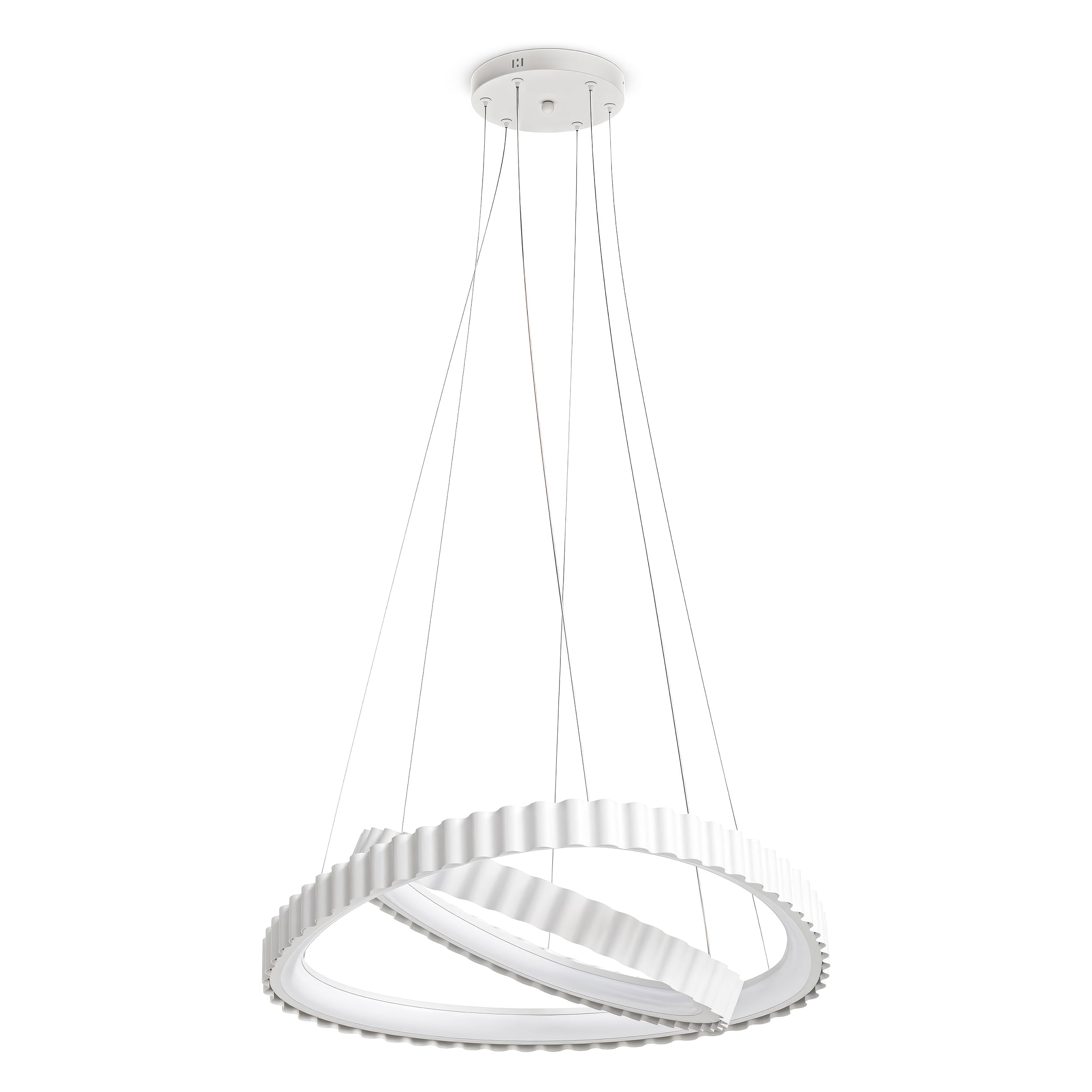 Lampa wisząca LED z dekoracyjnymi pierścieniami w stylu nowoczesnym | Rinoria
