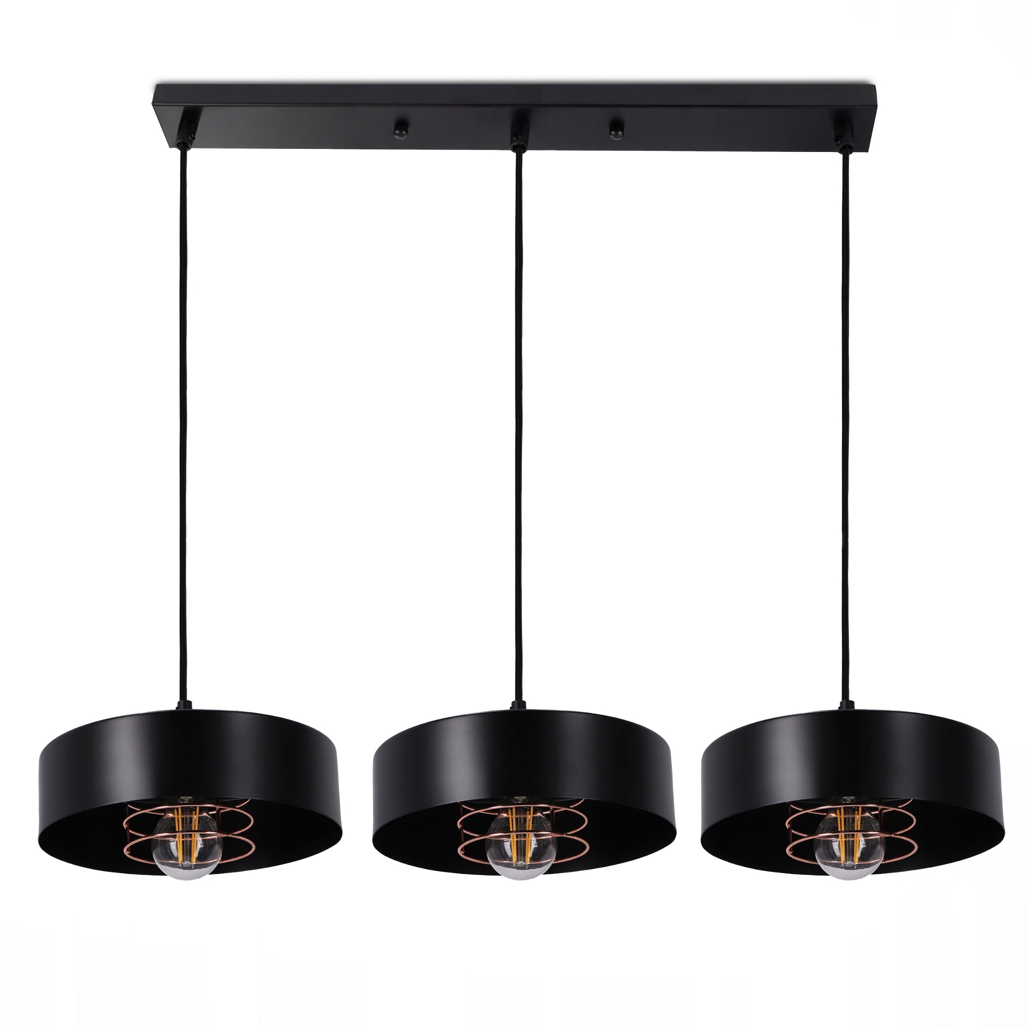 Lampa wisząca 3-punktowa w stylu industrialnym | Spirra