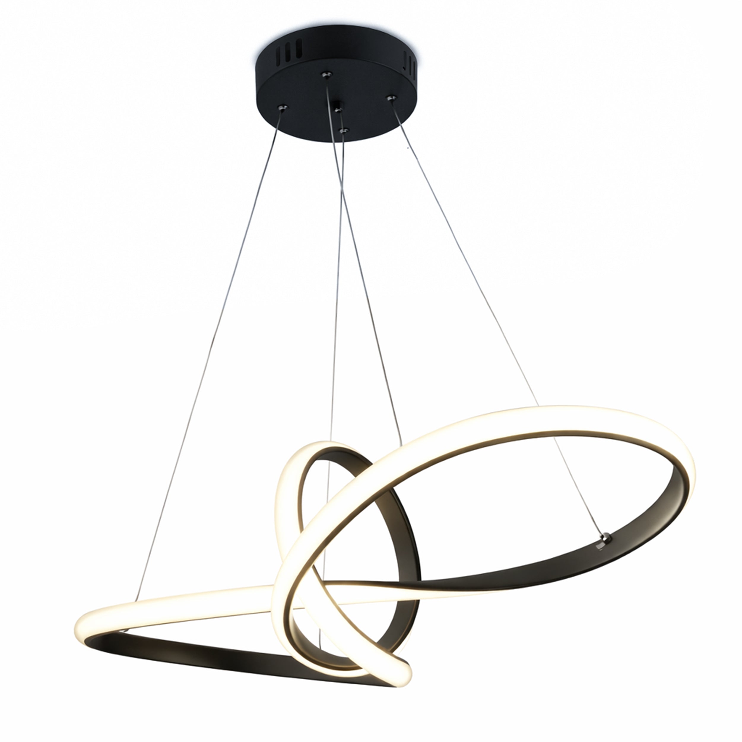 Lampa wisząca LED z geometryczną rzeźbiarską formą w stylu nowoczesnym | Loopra