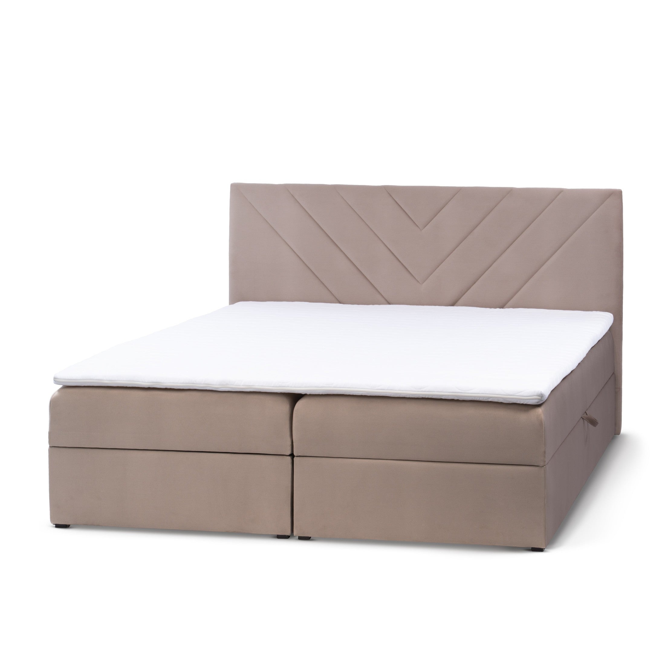 Łóżko kontynentalne z topperem w stylu nowoczesnym | Lasy