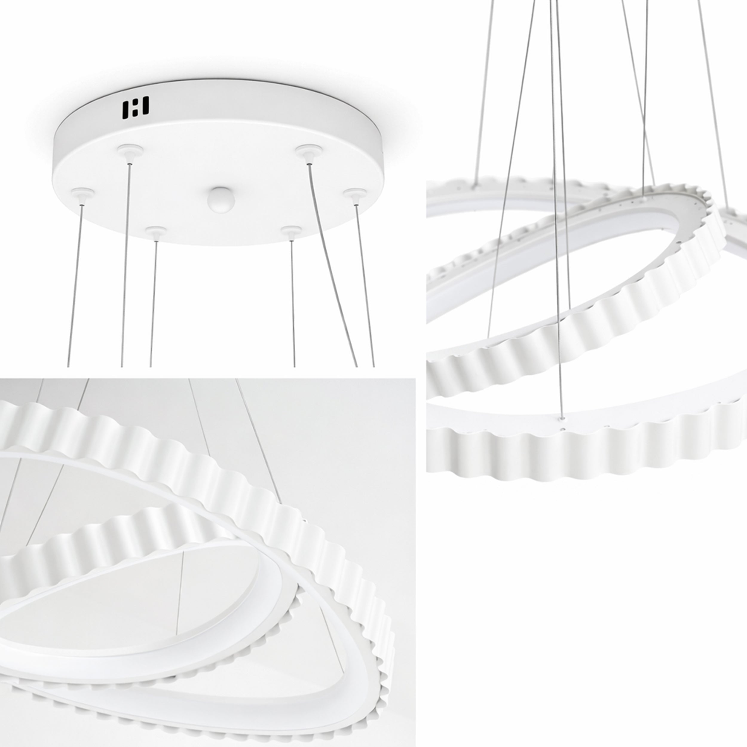 Lampa wisząca LED z dekoracyjnymi pierścieniami w stylu nowoczesnym | Rinoria