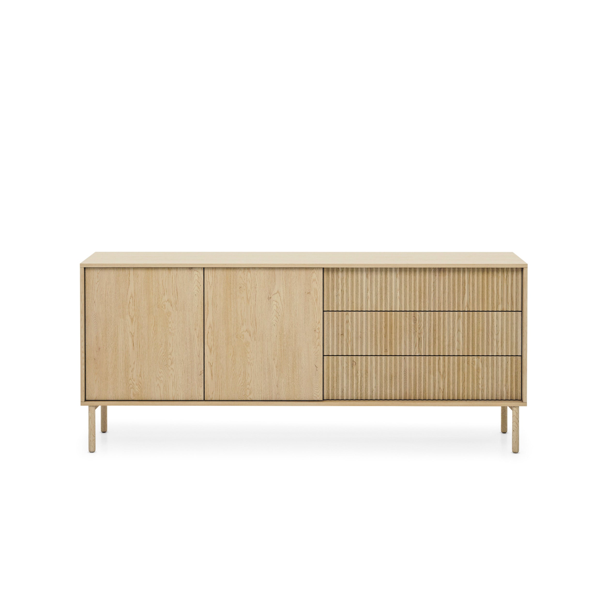 Komoda 2-drzwiowa z 3 szufladami 187x80 w stylu japandi | Viola