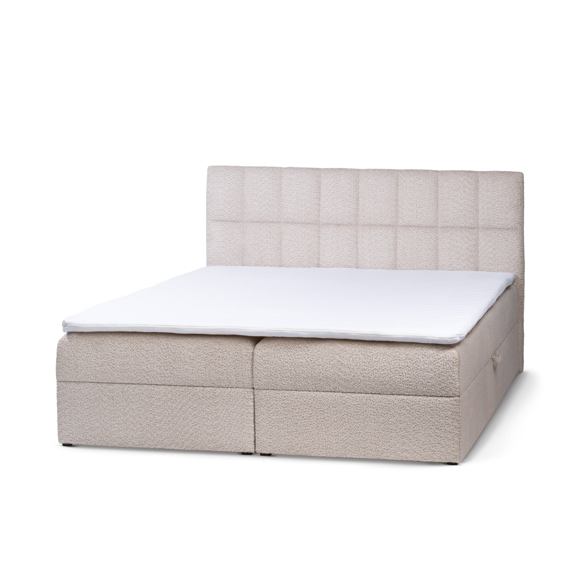 Łóżko Kontynentalne z Pojemnikiem Bazy 200 Popiel Kwarcowy