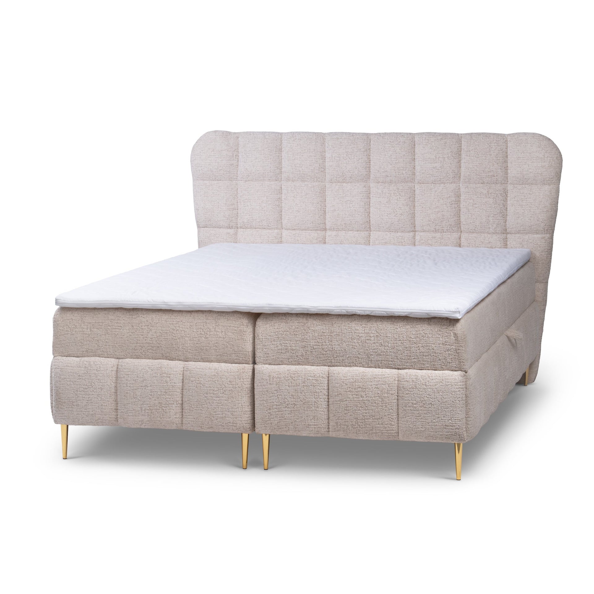 Łóżko Kontynentalne z Pojemnikiem Domy 200 Mleczna Tafla