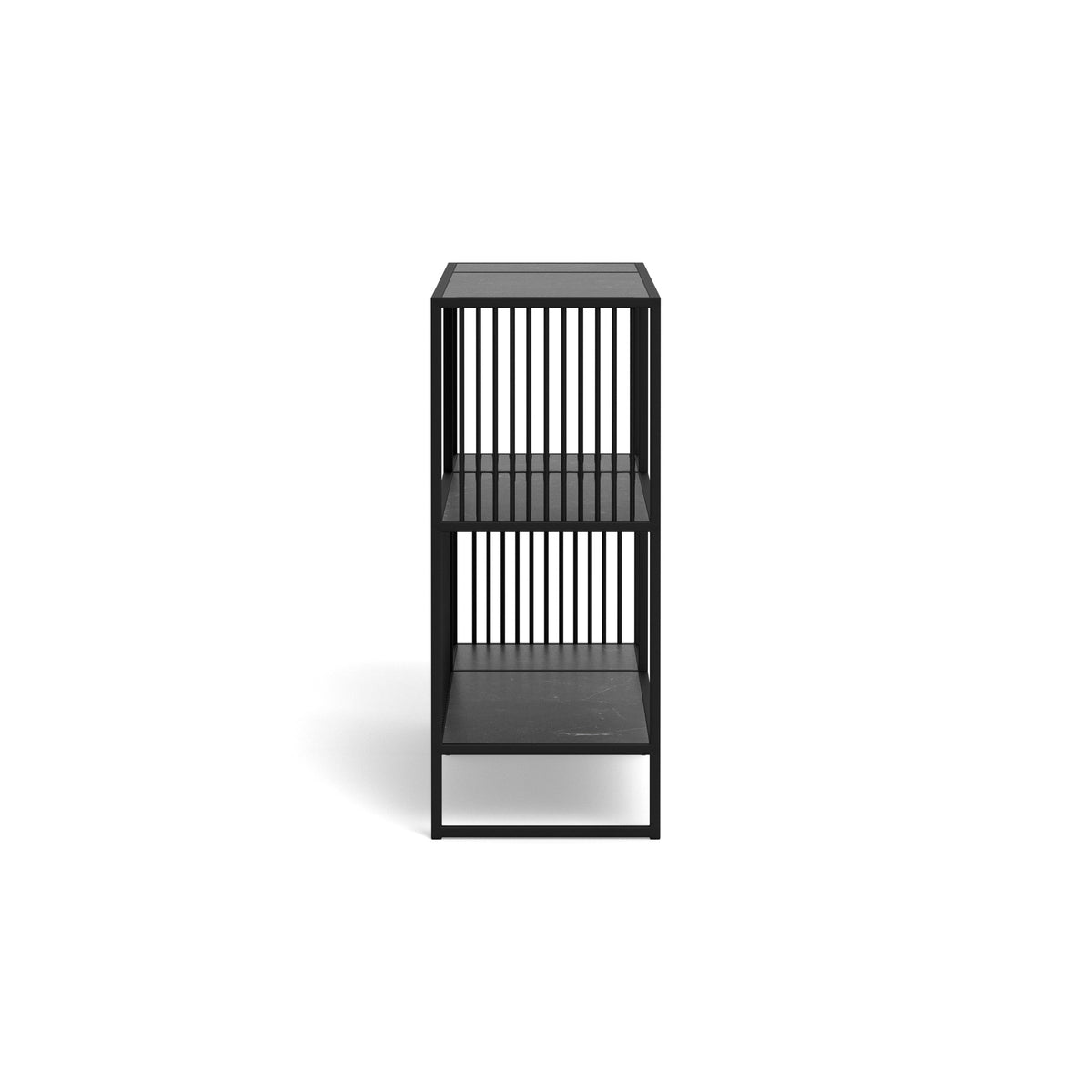 Regał 120x83 z efektem czarnego marmuru w stylu nowoczesnym | Cella