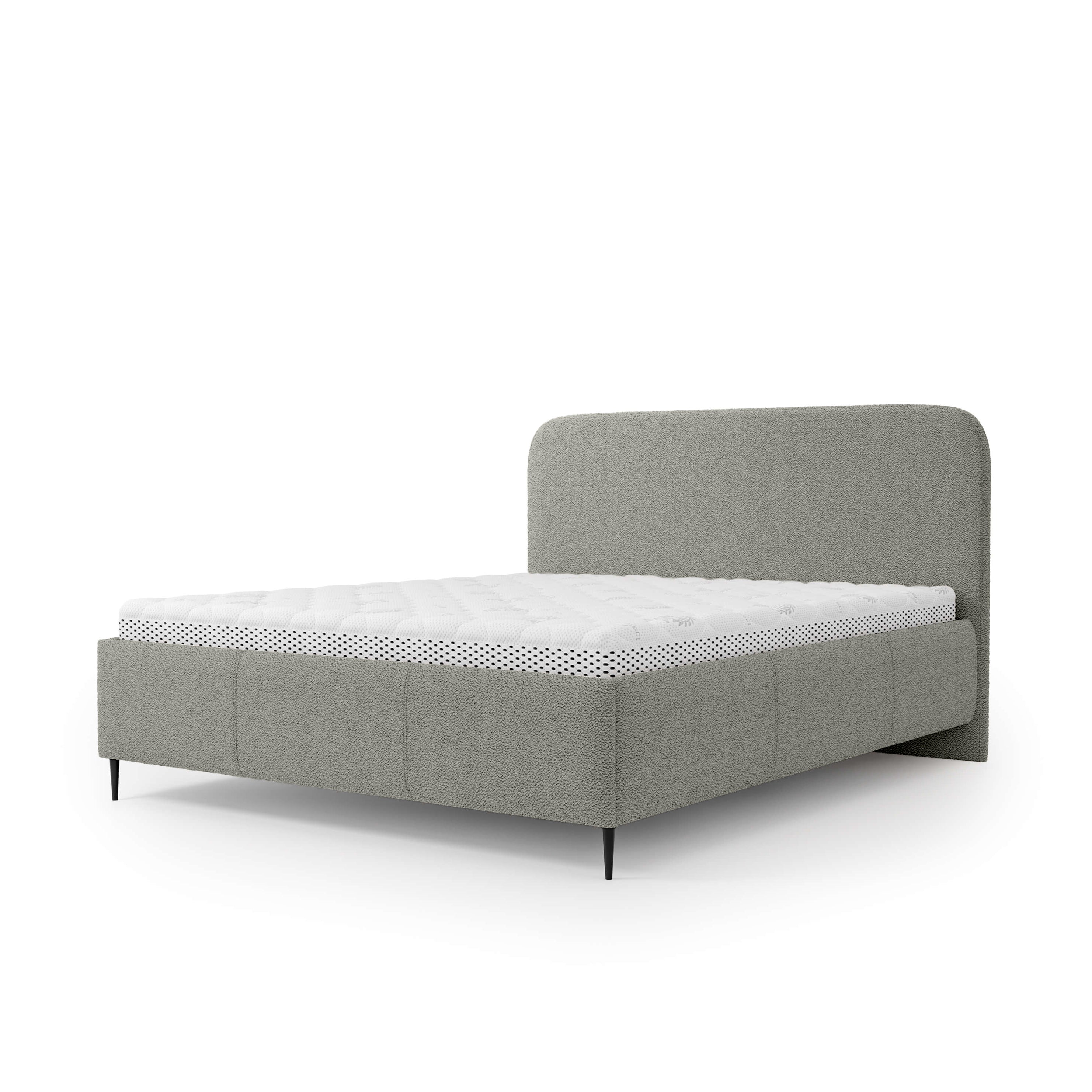 Łóżko tapicerowane z pojemnikiem w stylu nowoczesnym | Edi 140 200 Piaskowy Mat (PERFECT HARMONY 83)
