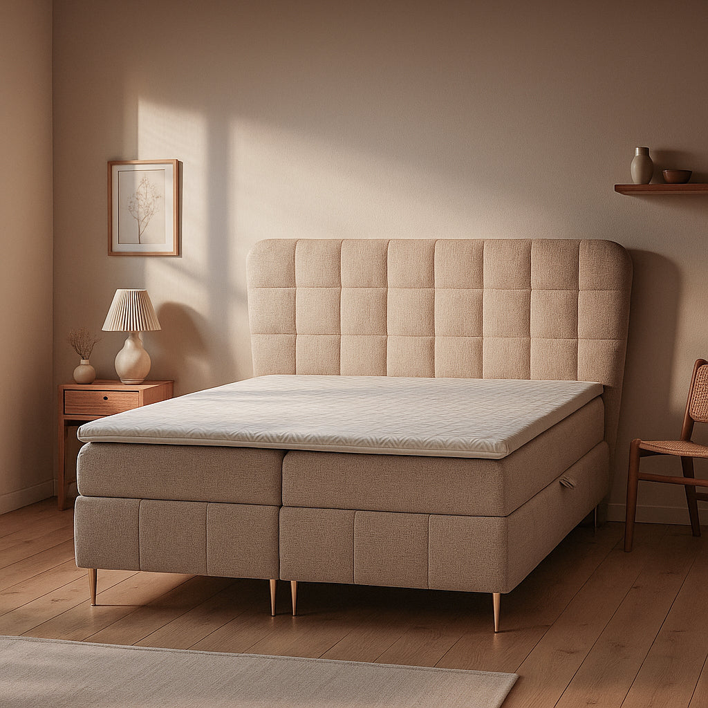 Łóżko Kontynentalne z Pojemnikiem Domy