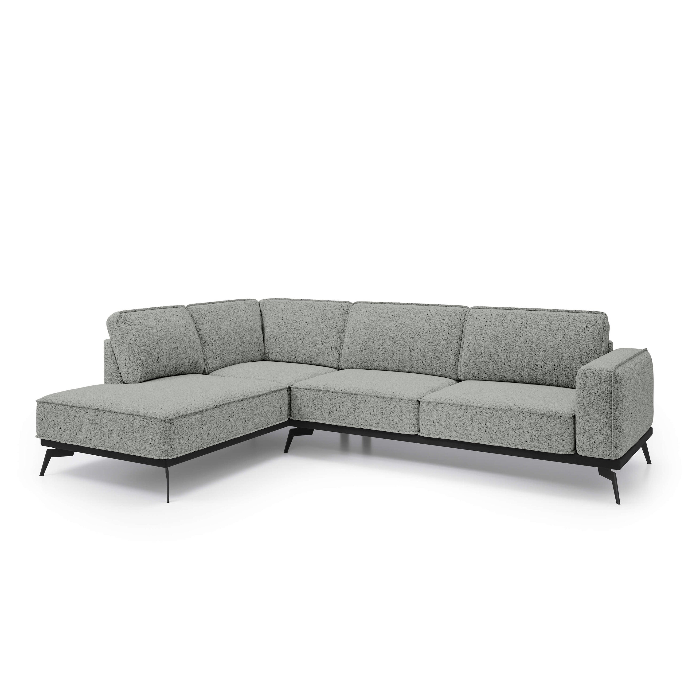 Narożnik Premium 293 cm w stylu nowoczesnym | Rosalia Lewostronna Stalowa Szarość (ARAGON 83)