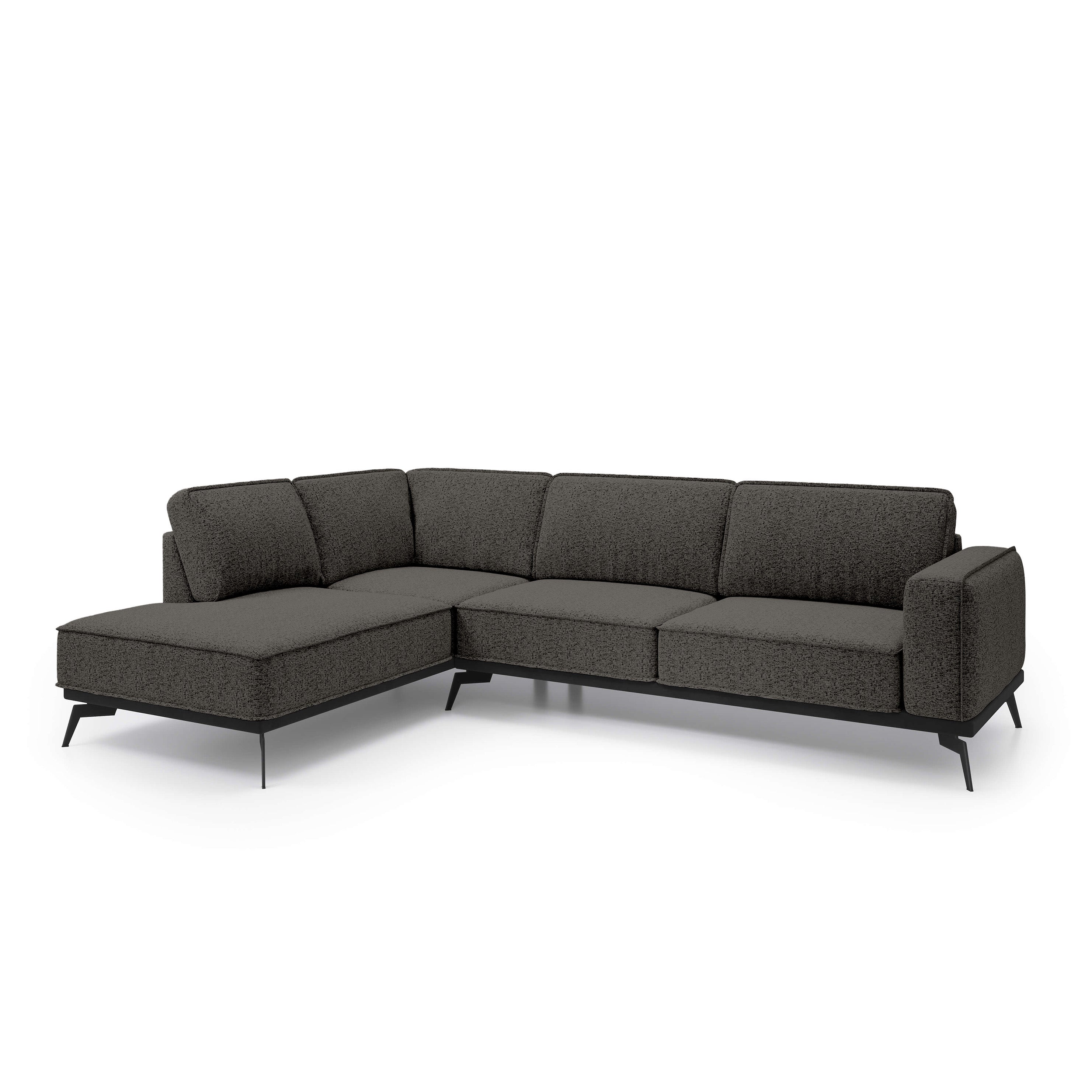 Narożnik Premium 293 cm w stylu nowoczesnym | Rosalia Lewostronna Bazaltowy Brąz (ARAGON 97)