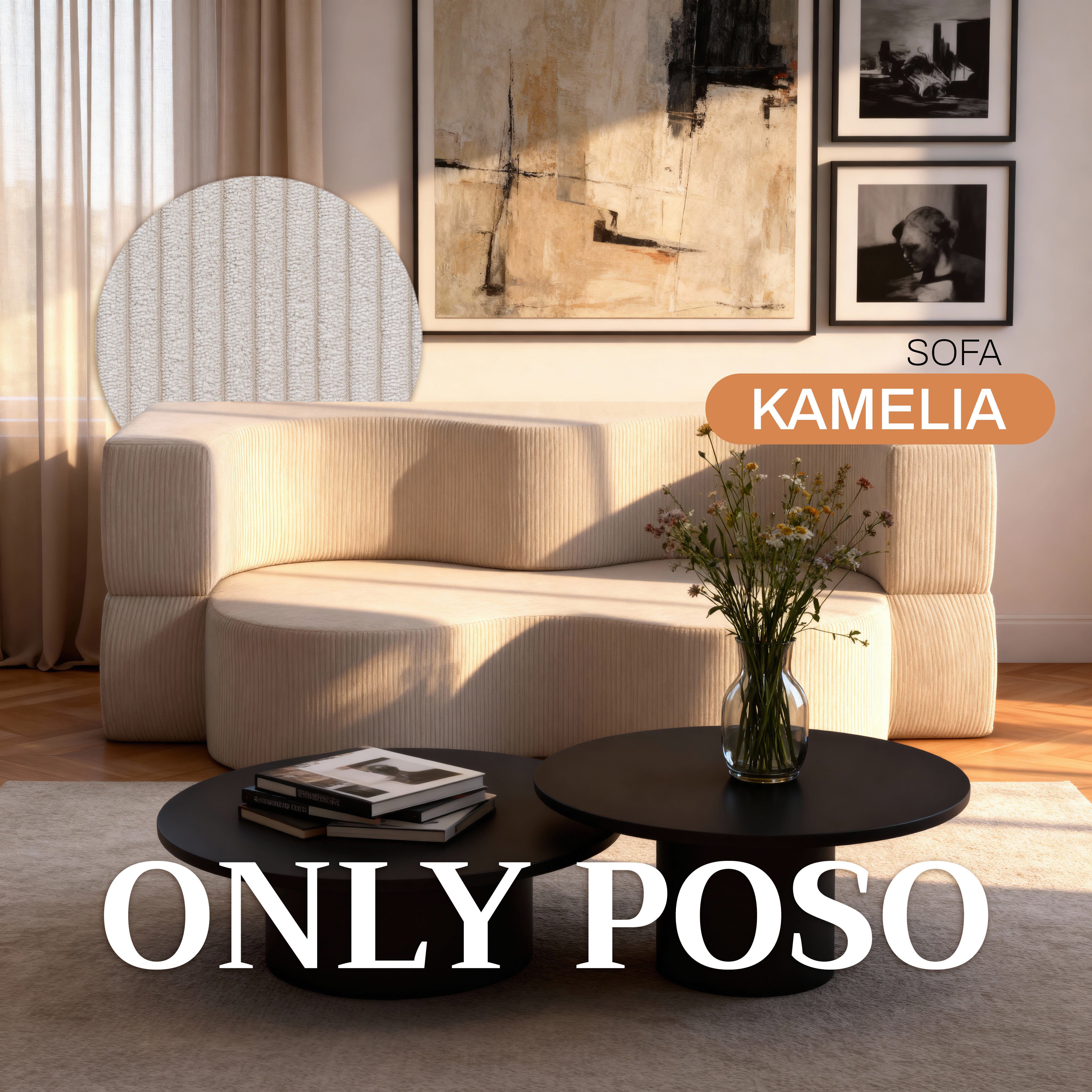 Próbnik tkanin Sztruks Lniany Krem (POSO 100)
