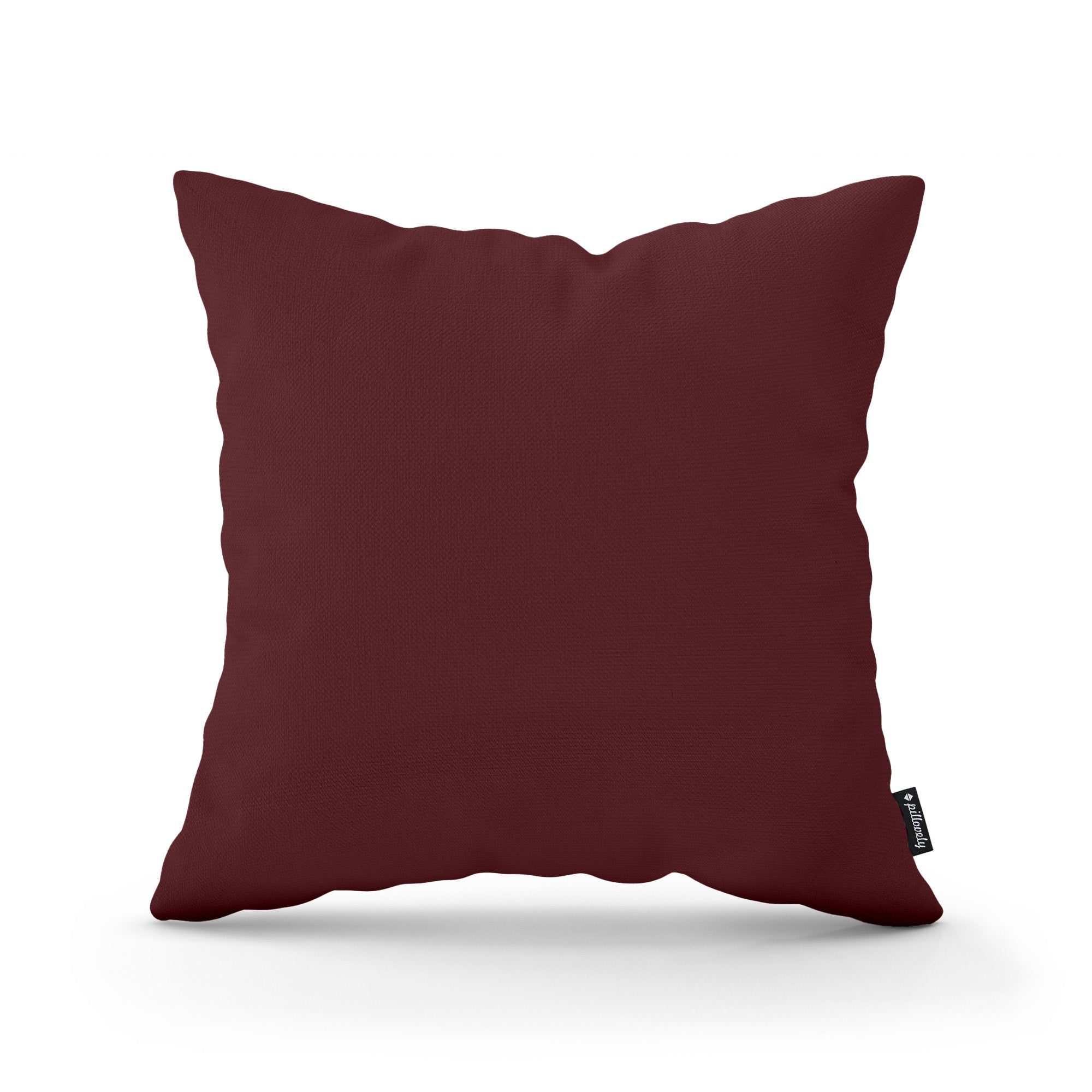 Poduszka dekoracyjna 45×45 cm w stylu minimalistycznym | Gładka Burgundowy Mat (KRONOS 20)
