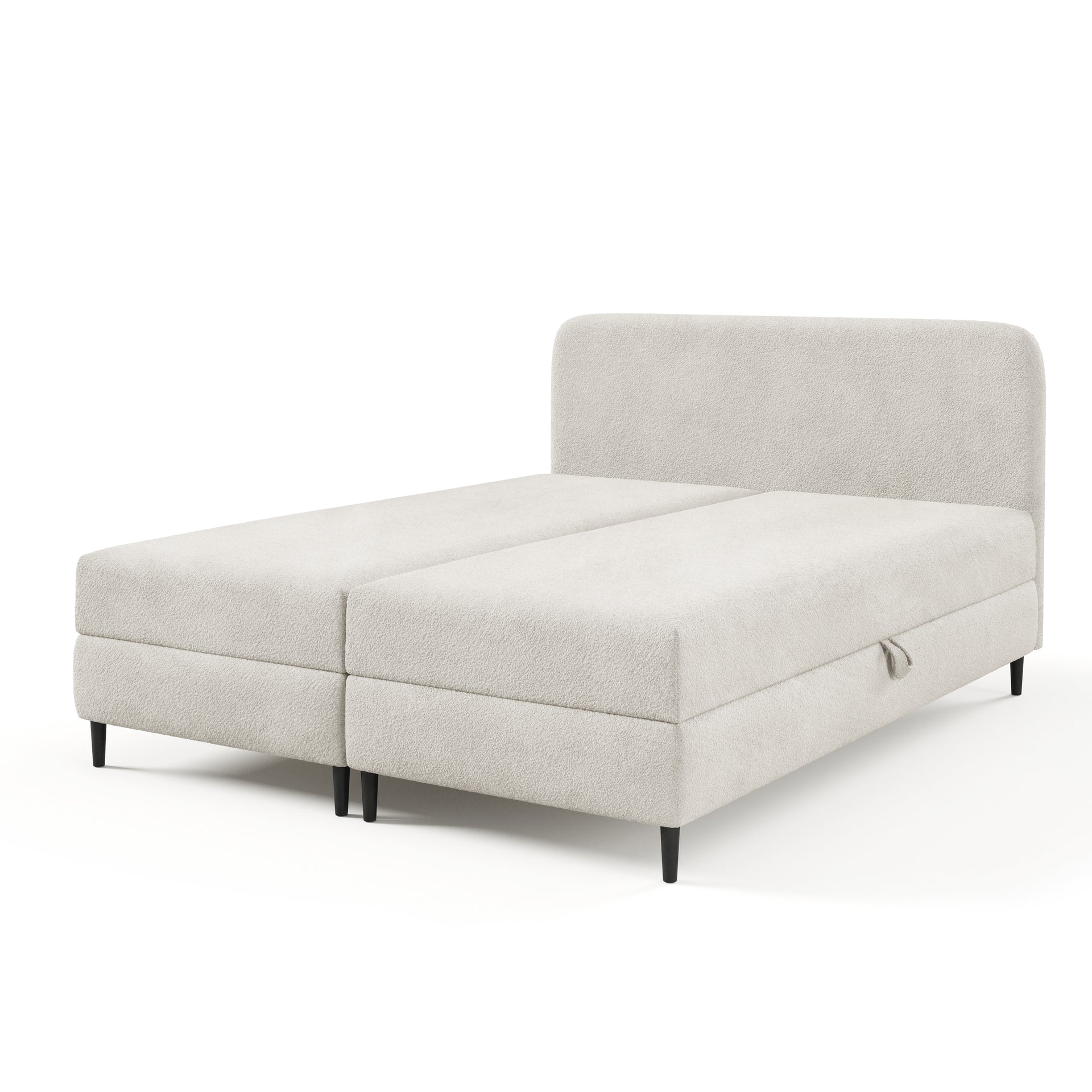 Łóżko Kontynentalne z Pojemnikiem Anemon 200 Kość Słoniowa