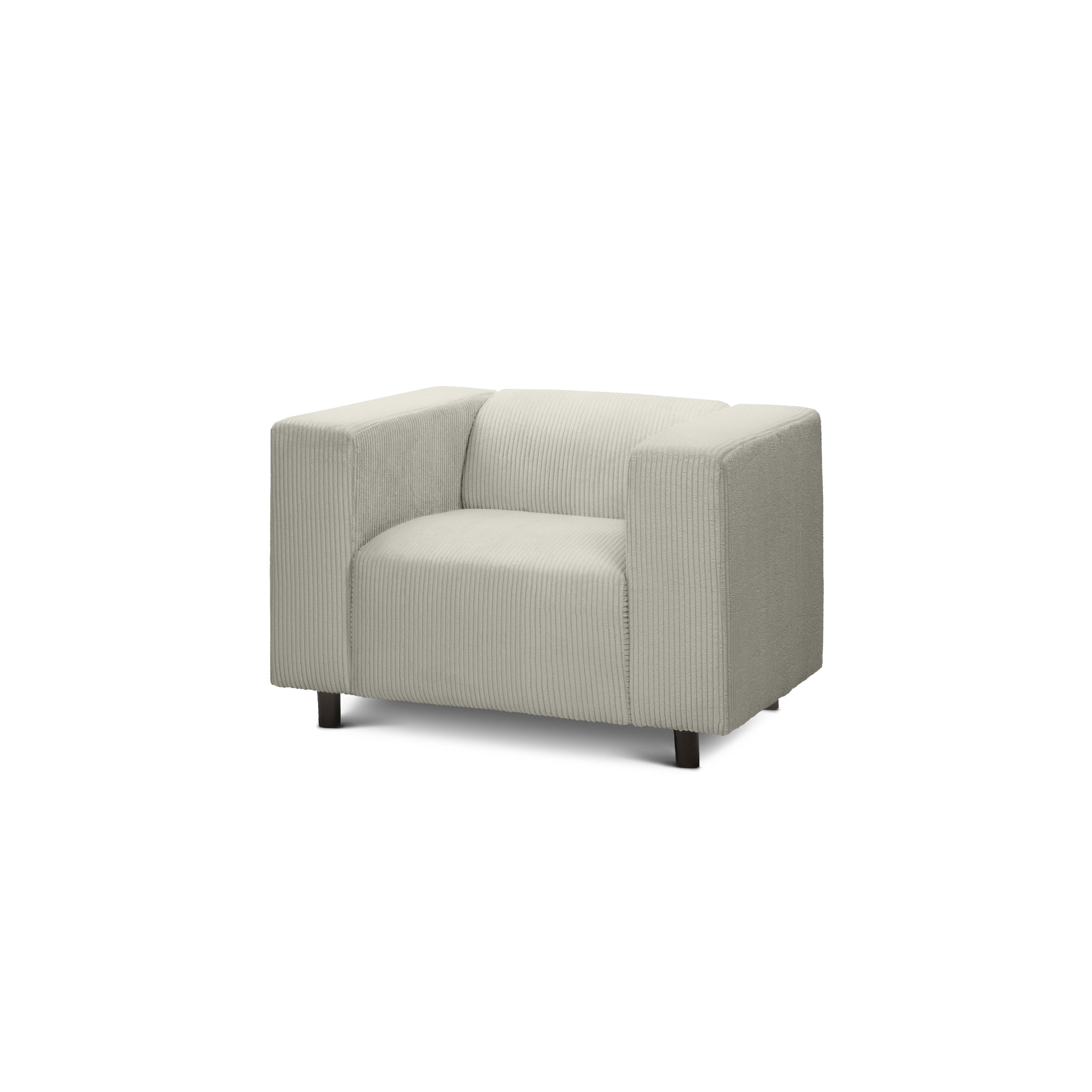 Fotel 95 cm do relaksu w stylu skandynawskim | July Szary Len (POSO 140)