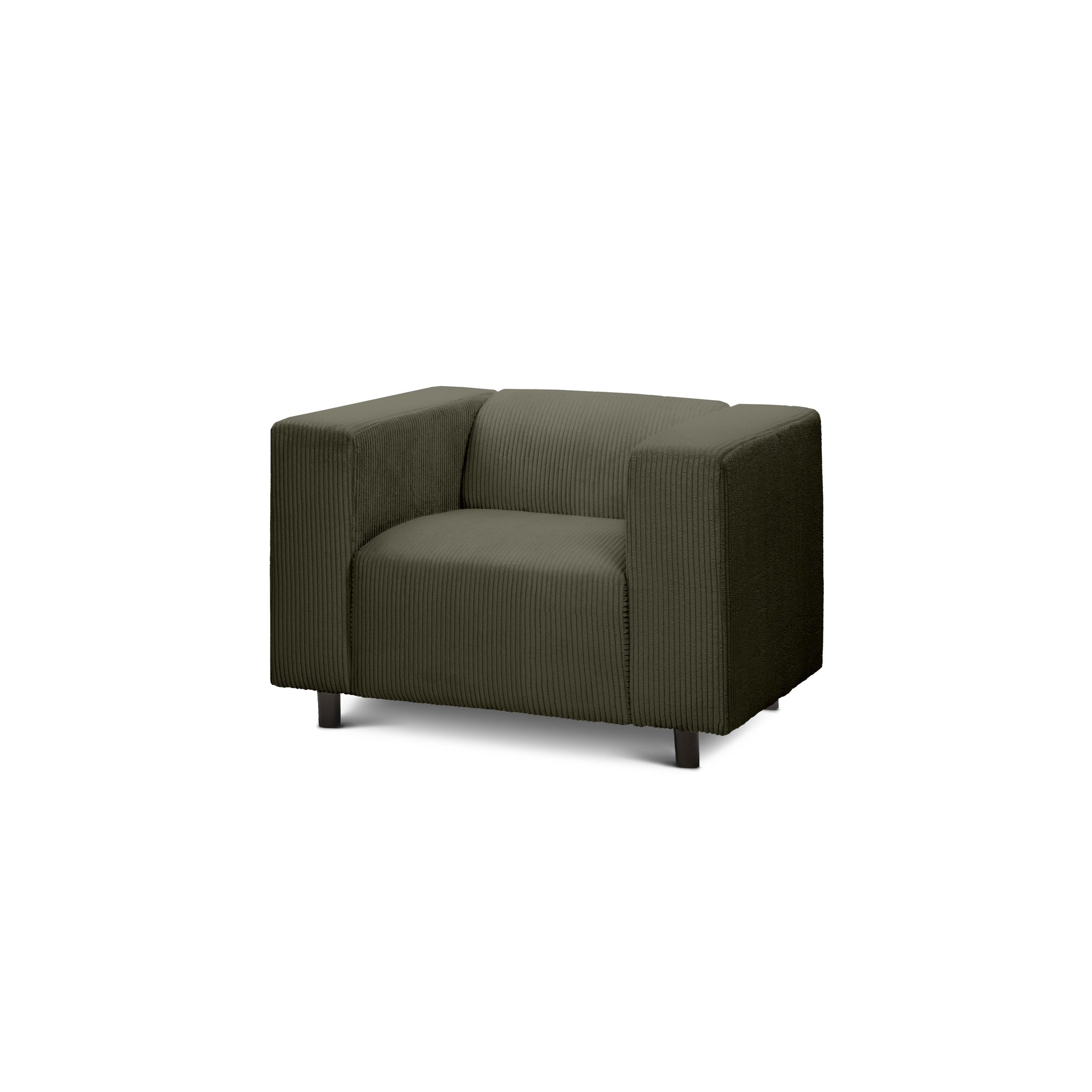 Fotel 95 cm do relaksu w stylu skandynawskim | July Zielony Dąb (POSO 46)