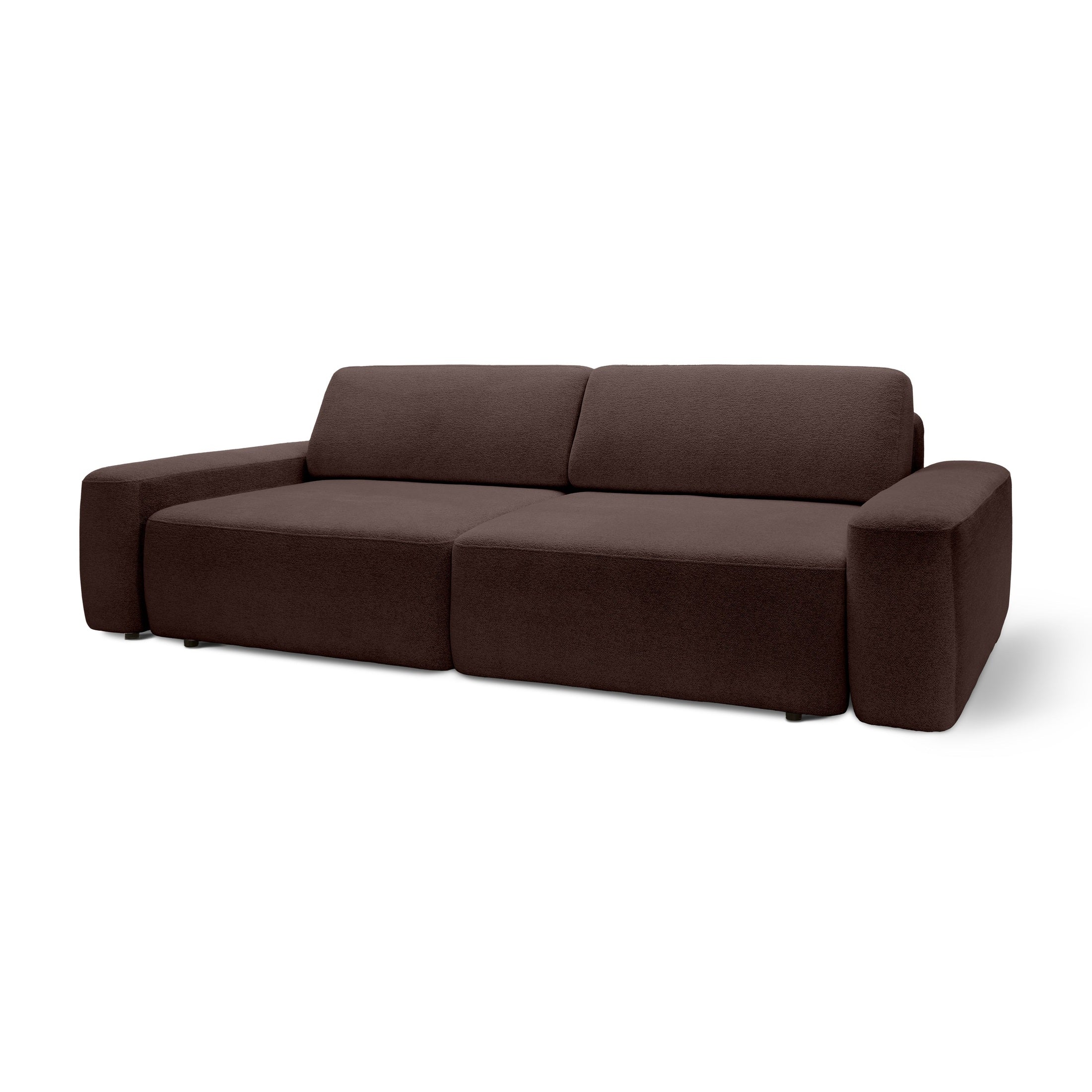 Sofa z funkcją spania 200x136 z pojemnikiem DL| Bamby Dębowa Kora (RAVEN 45)