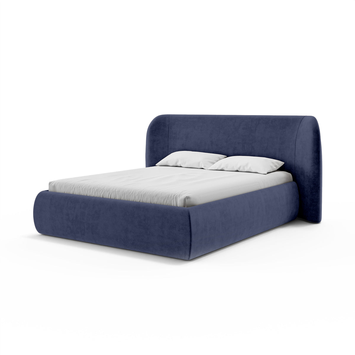 Łóżko tapicerowane z pojemnikiem w stylu modern soft | Frasspo