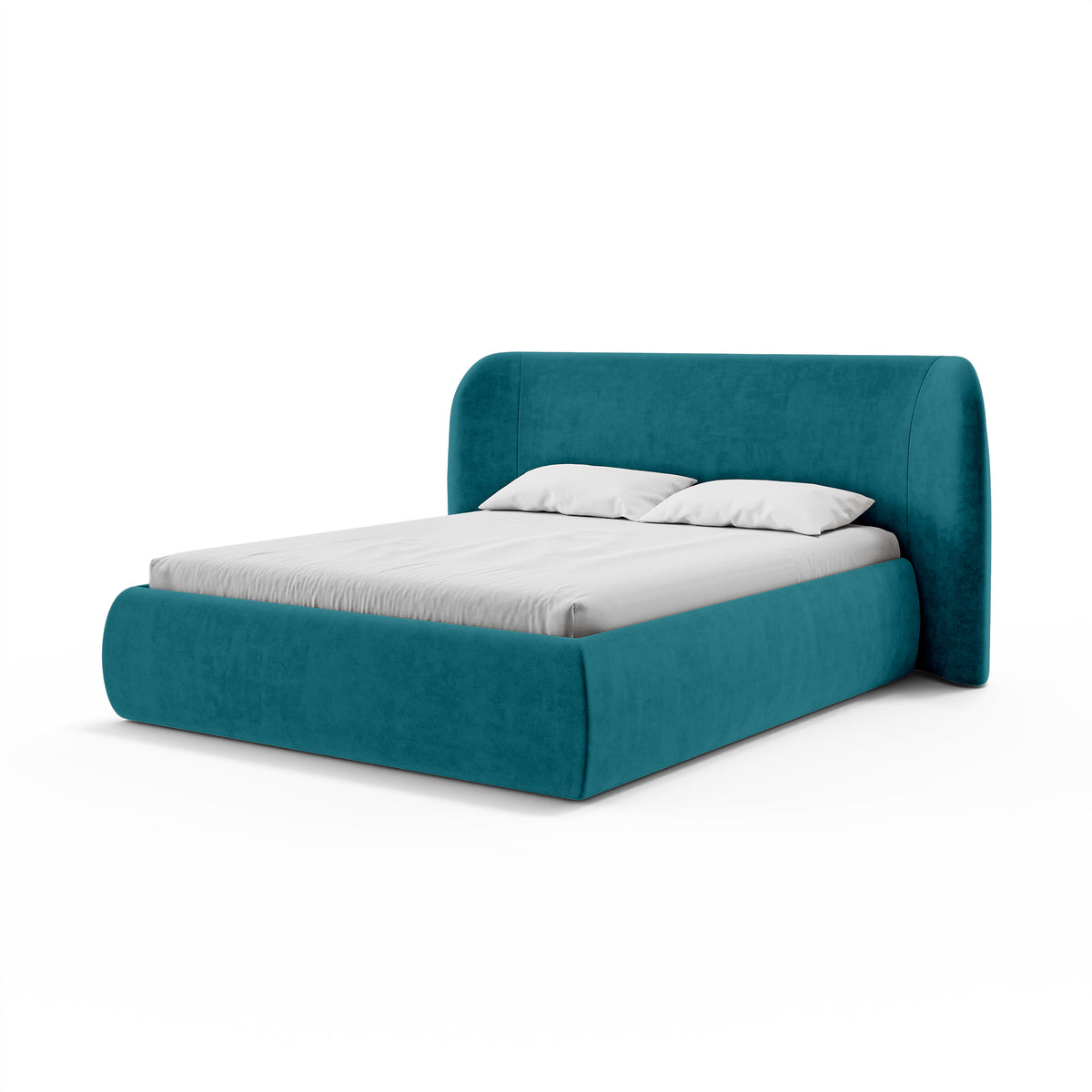 Łóżko tapicerowane z pojemnikiem w stylu modern soft | Frasspo
