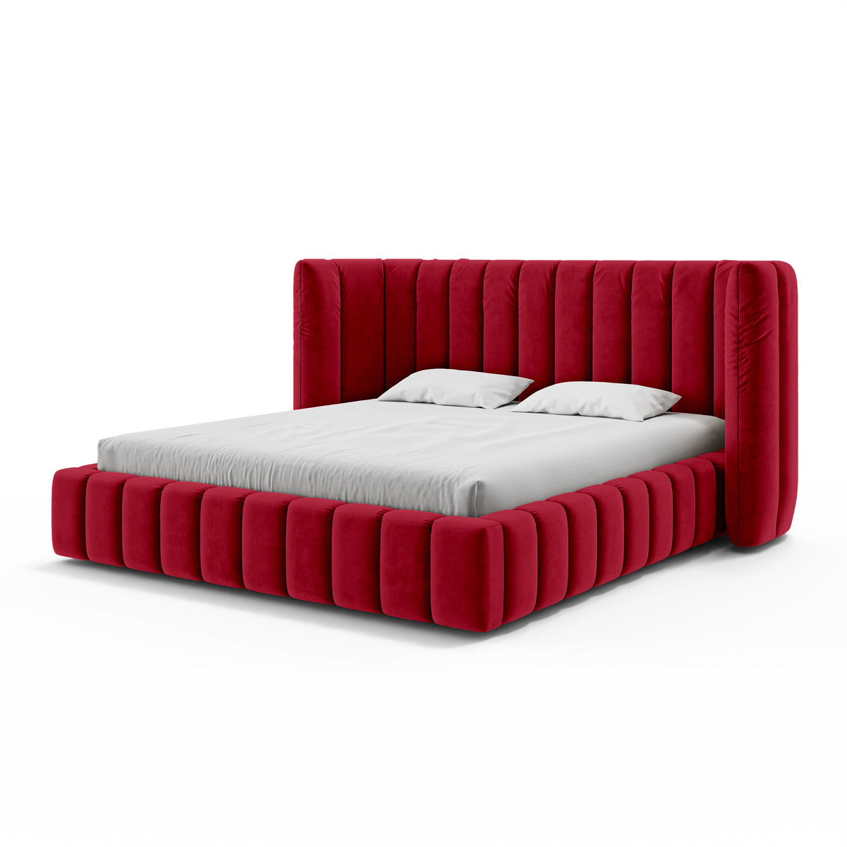 Łóżko tapicerowane pikowane z pojemnikiem w stylu modern soft | Gianda