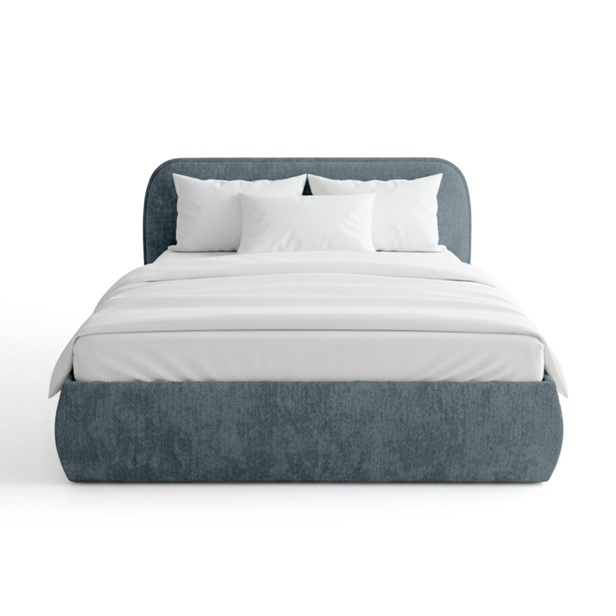 Łóżko tapicerowane z pojemnikiem w stylu soft modern | Eterial