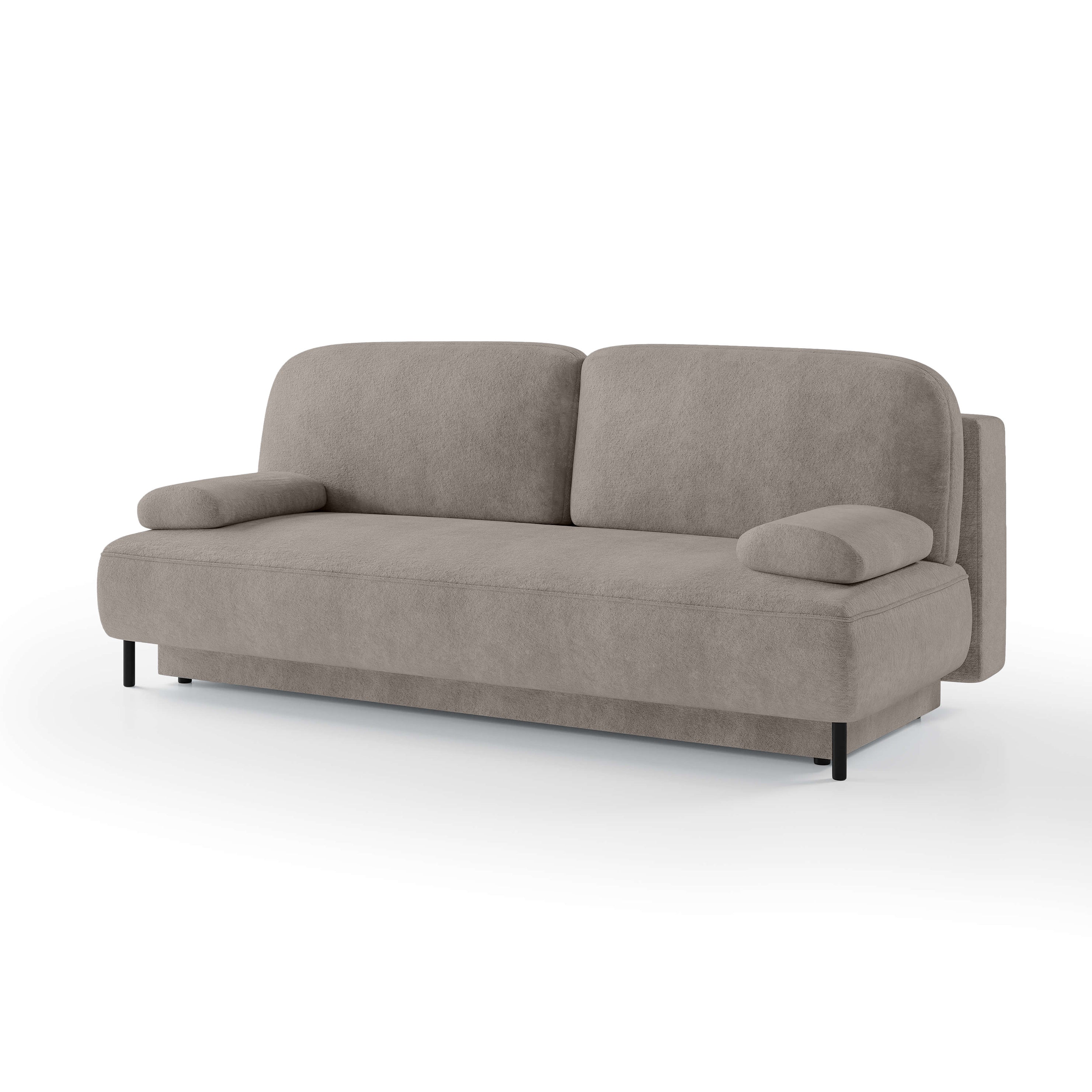 Sofa 2-osobowa z funkcją spania 140x200 z pojemnikiem w stylu nowoczesnym | Tola Popielista Zasłona (PERFECT HARMONY 04)