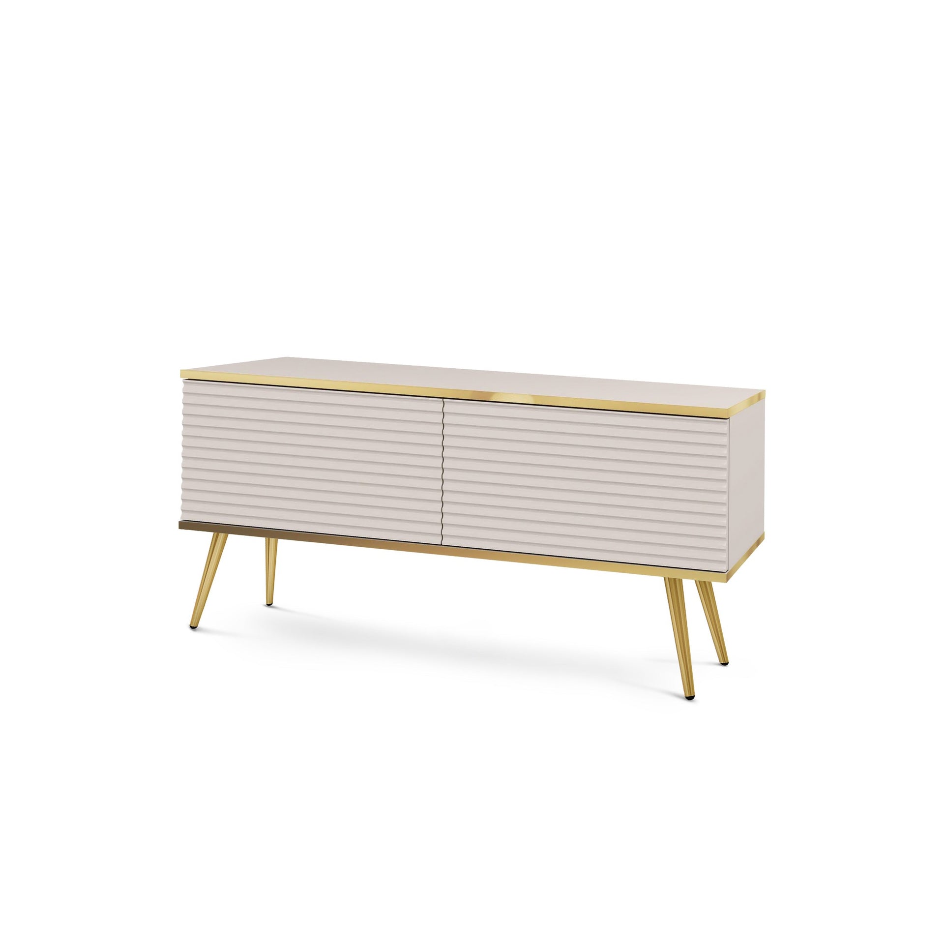 Szafka RTV Meva 135x30 MDF Beżowy Złota