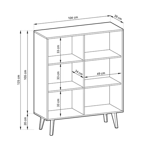 Komoda z drzwiami 104x125 w stylu industrialnym | Las