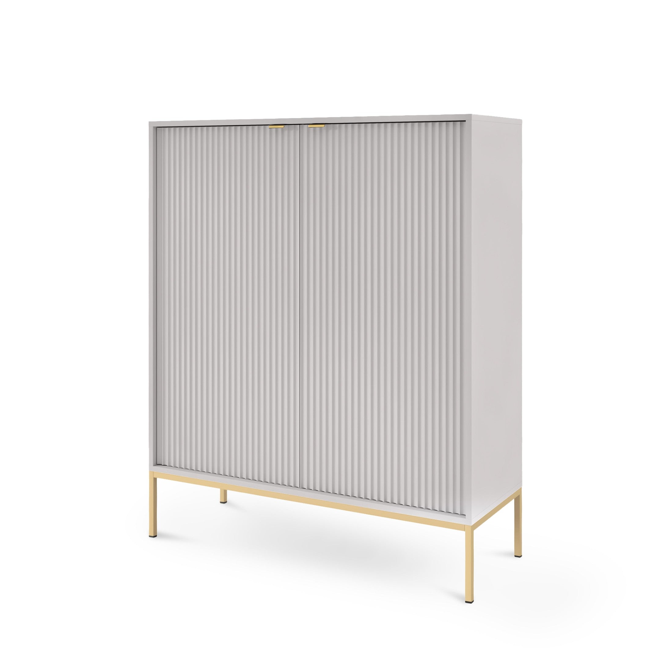 Komoda 104x125 w stylu nowoczesnym | Roza Szary Złota