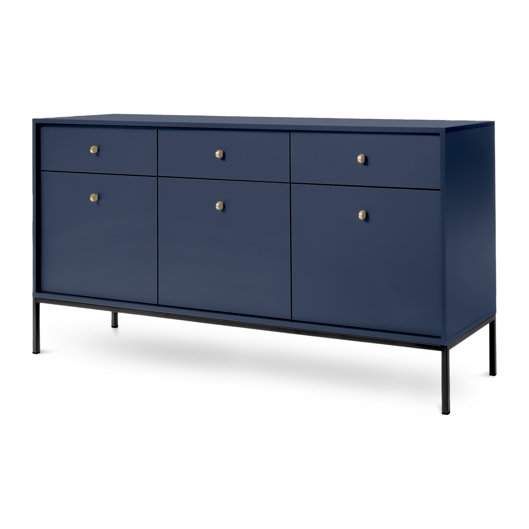 Komoda 154x84 w stylu vintage | Kviat Granat Czarny