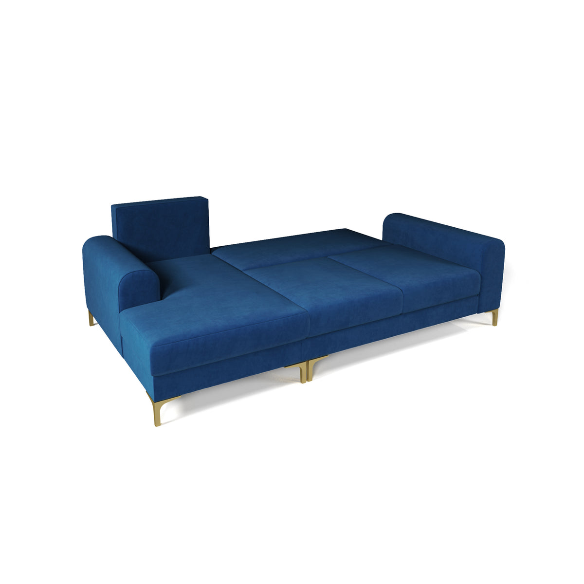 Narożnik Arpelo 245x145 lewostronny po rozłożeniu – powierzchnia spania 200x120 cm, narożnik rozkładany z automatem DL