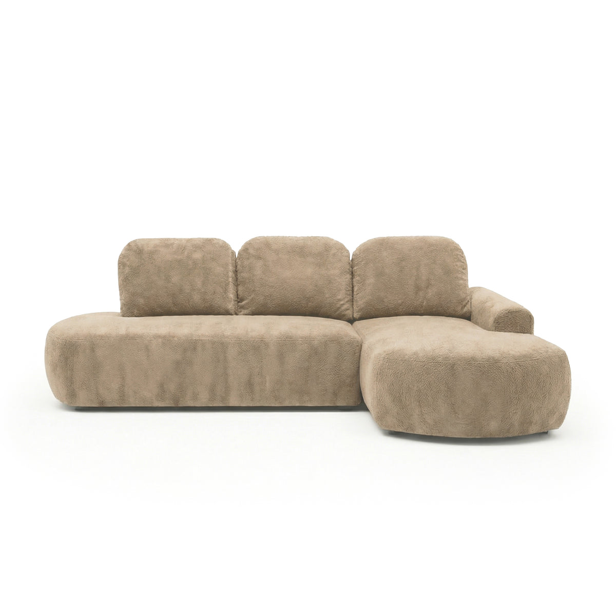 Narożnik Moluni 263 cm Piaskowa Bawełna (BELLINI 07) prawostronny – narożnik w stylu modern organic