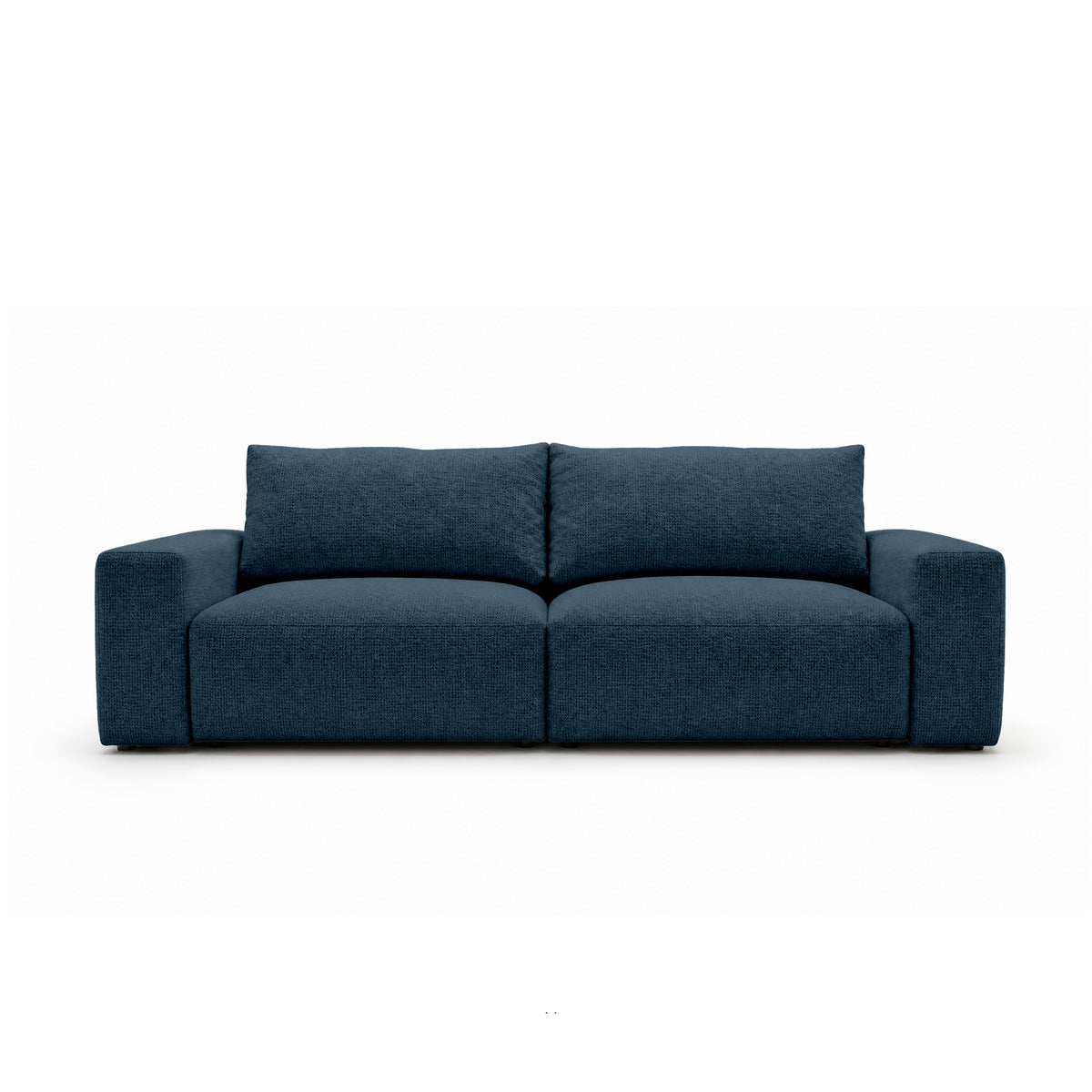Sofa modułowa Iskeli 260 cm Atramentowy Granit (ARAGON 74) z przodu – sofa z pojemnikiem na pościel w tkaninie Aragon