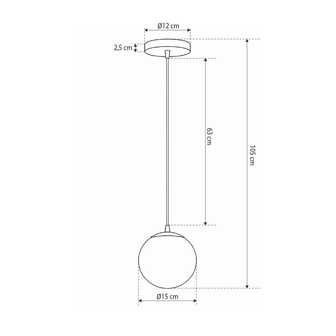 Lampa wisząca kula w stylu nowoczesnym | Orbitella