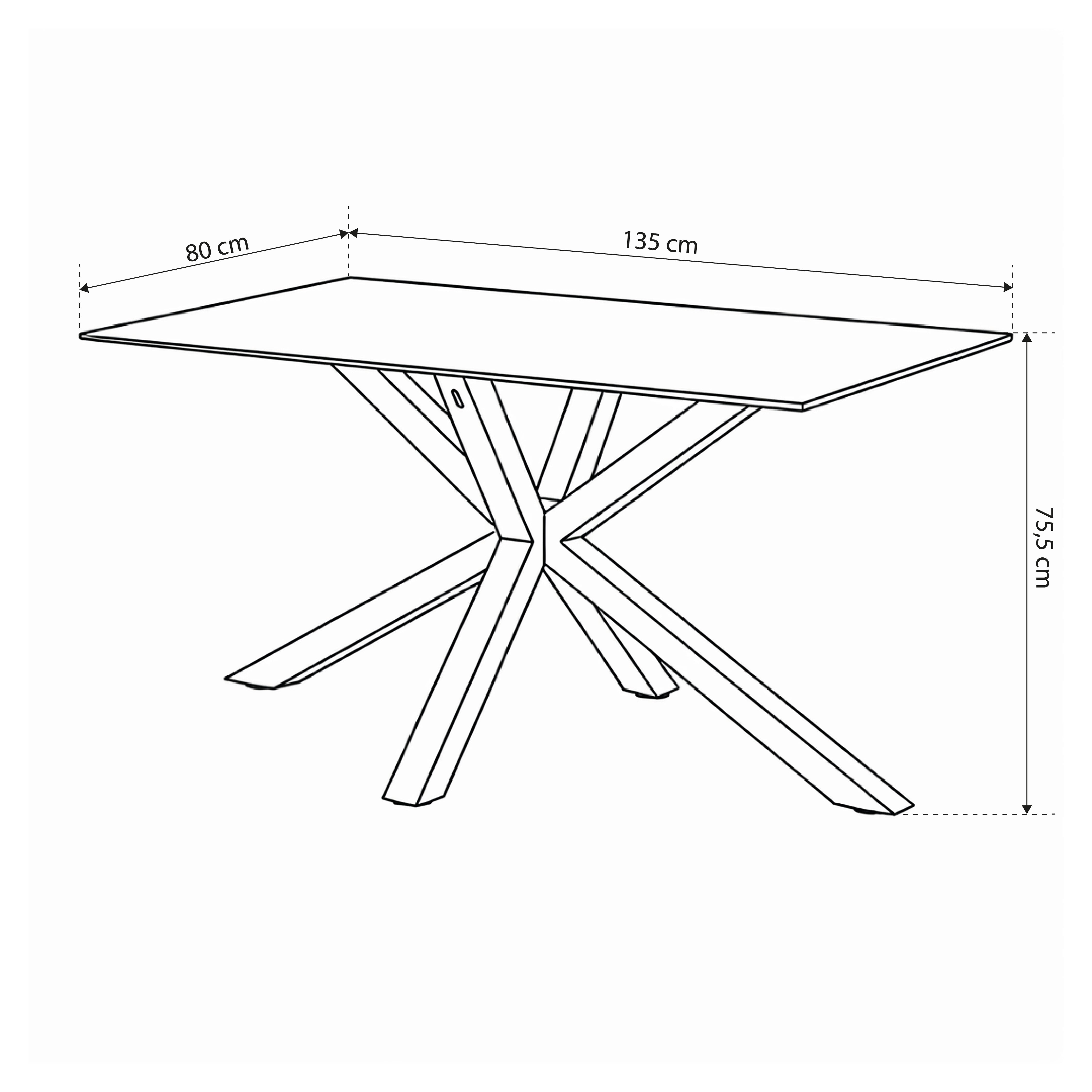 Stół do jadalni 135x80 w stylu nowoczesnym | Oryss