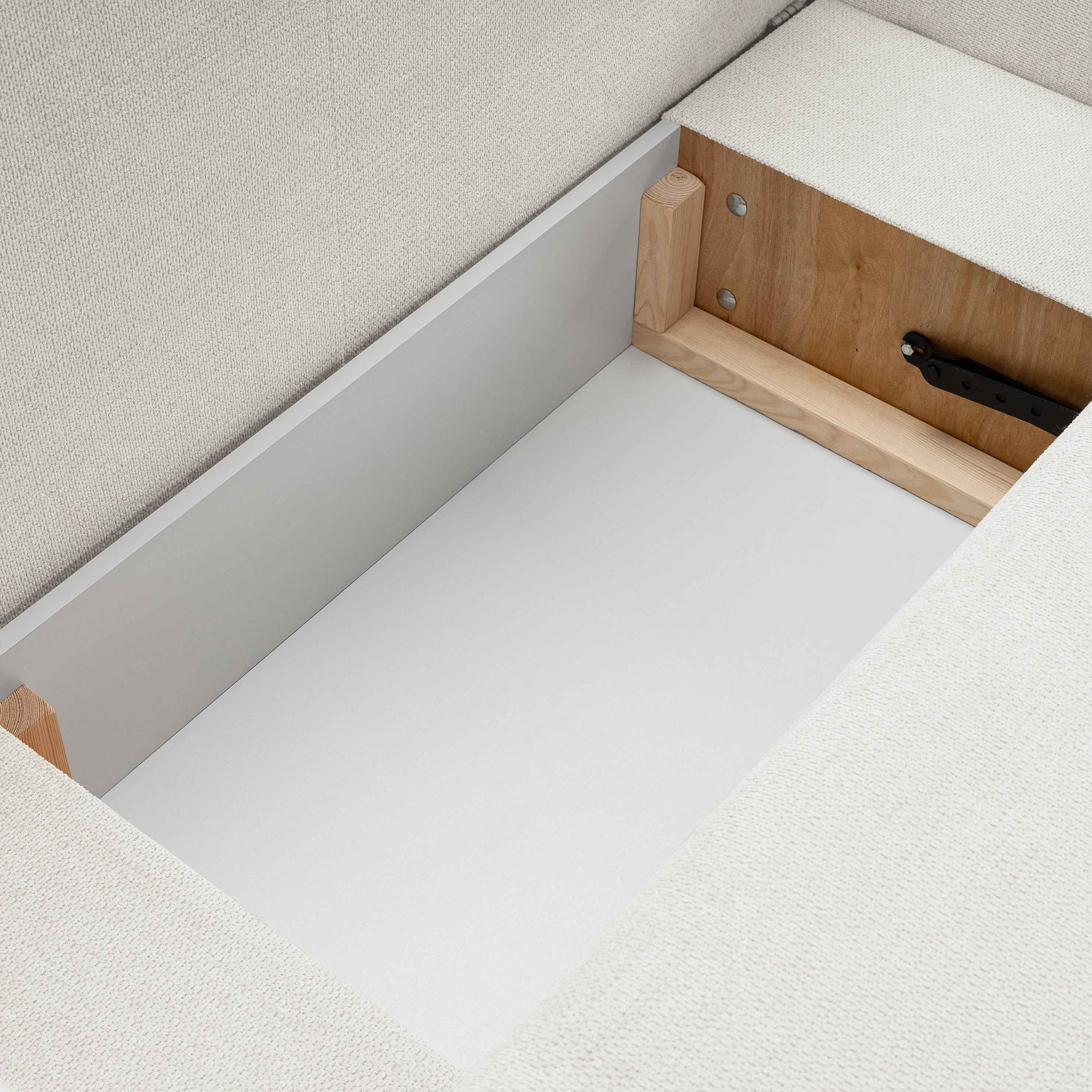 Narożnik z funkcją spania DL 248 cm w stylu nowoczesnym, tkanina Aragon | OLEMO