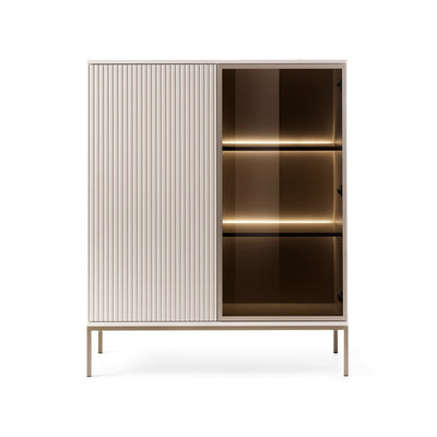 Komoda z drzwiami i szufladą 104x126 w stylu loft | Lampy