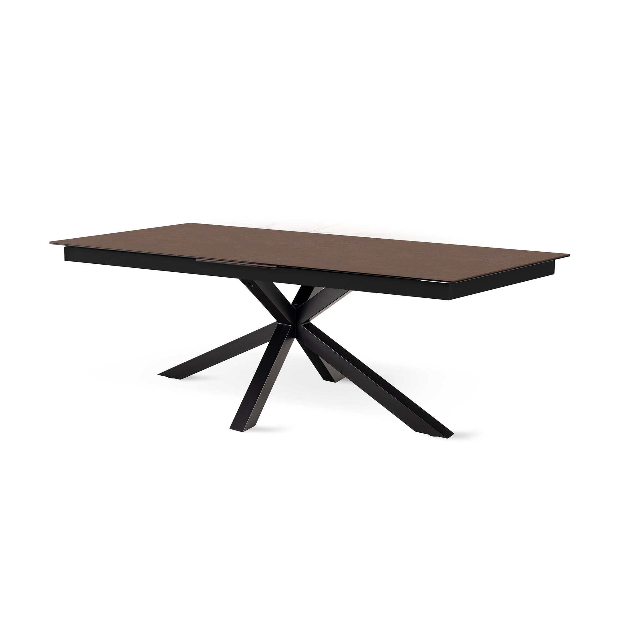 Duży rozkładany stół do jadalni 200-240x76 w stylu nowoczesnym - ceramiczny blat, designerski stelaż, 4 warianty kolorystyczne | Lorrins Ciepły Taupe