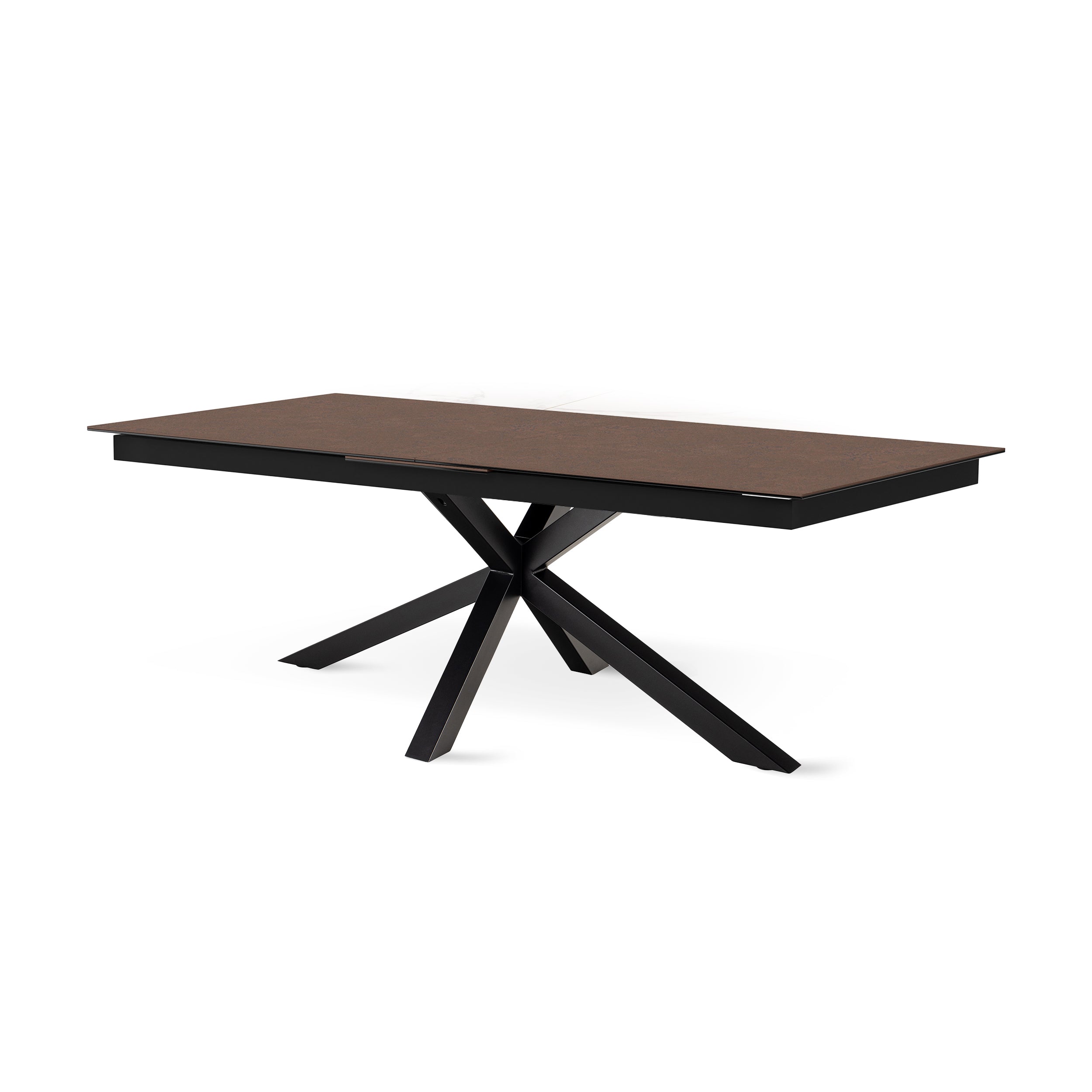 Duży rozkładany stół do jadalni 200-240x76 w stylu nowoczesnym - ceramiczny blat, designerski stelaż, 4 warianty kolorystyczne | Lorrins Ciepły Taupe