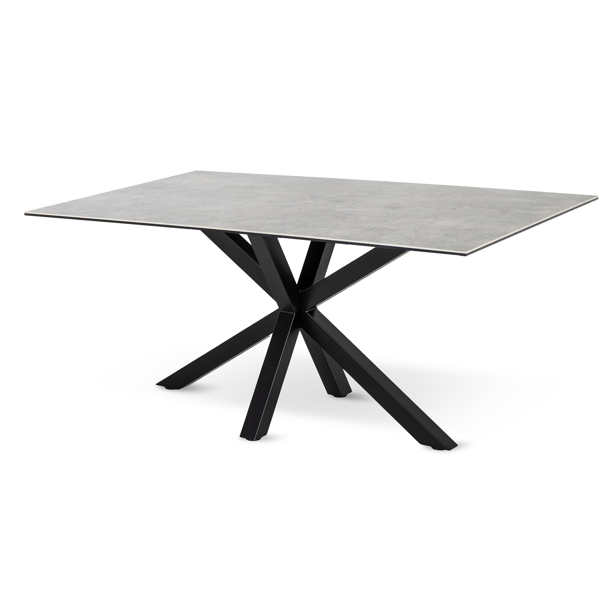 Stół do jadalni 160x76 w stylu nowoczesnym - elegancki blat ceramiczny, 4 warianty kolorystyczne | Oryss Jasny Popiel