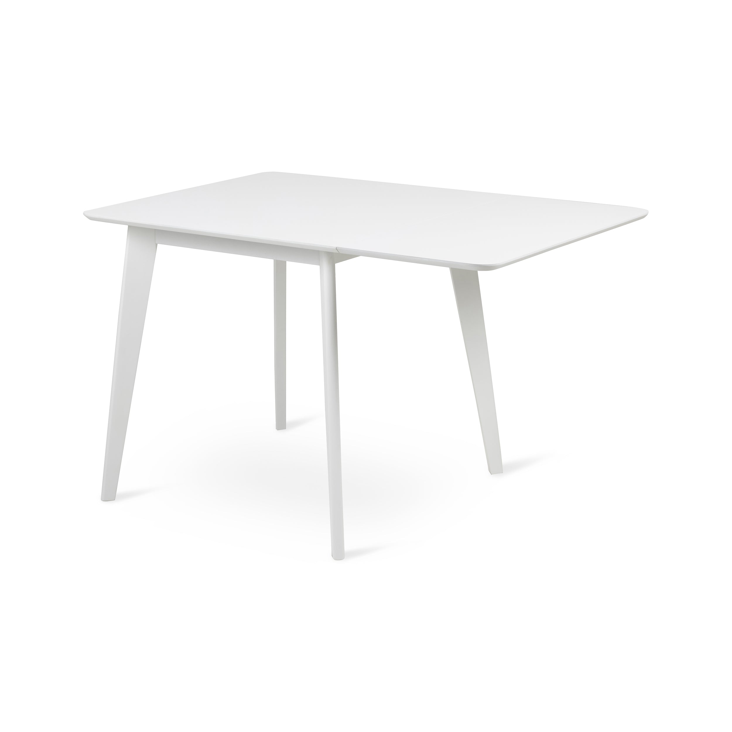 Rozkładany stół do jadalni 80-120x80 w stylu skandynawskim - kompaktowa forma, funkcja rozkładania, 3 kolory | Krel Czysta Biel