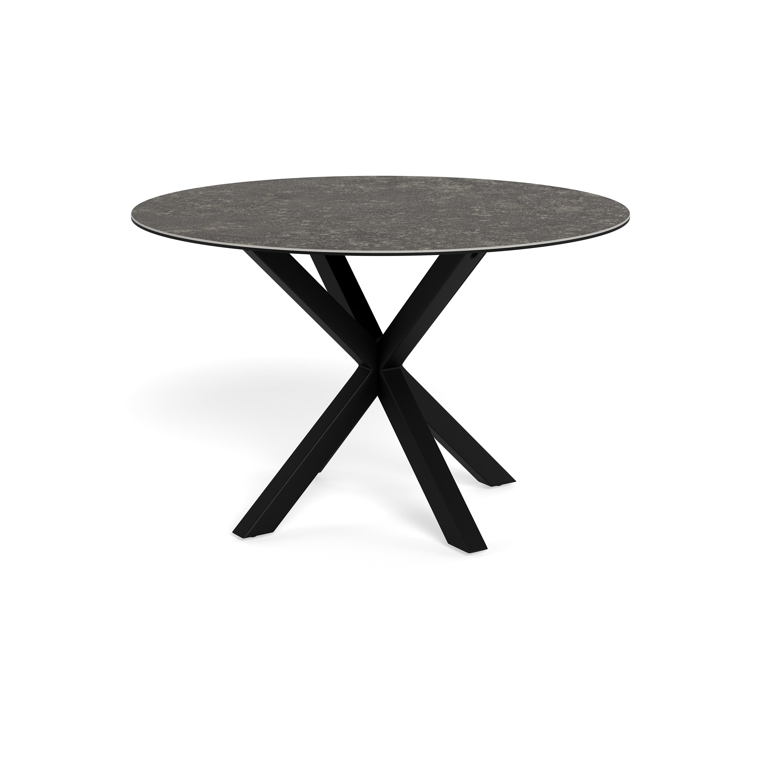 Okrągły stół do jadalni 119x76 w stylu nowoczesnym - ceramiczne wykończenie, loftowy charakter, 6 wariantów| Stela Szary Kamień