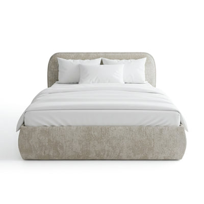 Łóżko tapicerowane z pojemnikiem w stylu soft modern | Eterial
