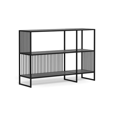 Regał 120x83 z efektem czarnego marmuru w stylu nowoczesnym | Cella