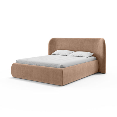 Łóżko tapicerowane z pojemnikiem w stylu modern soft | Frasspo