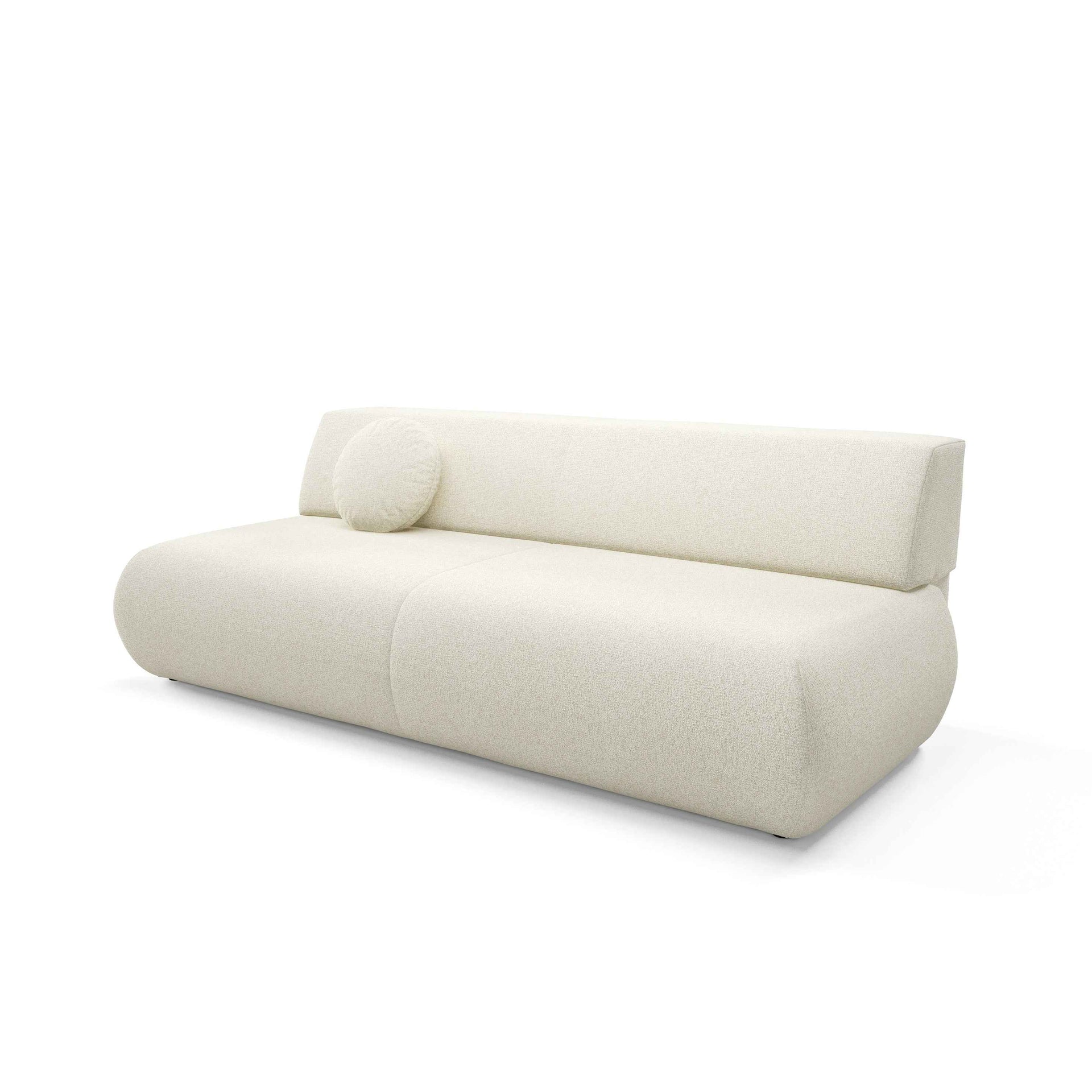 Sofa z funkcją spania 140x213 z pojemnikiem w stylu nowoczesnym – mechanizm DL, regulowany podłokietnik | Puentro