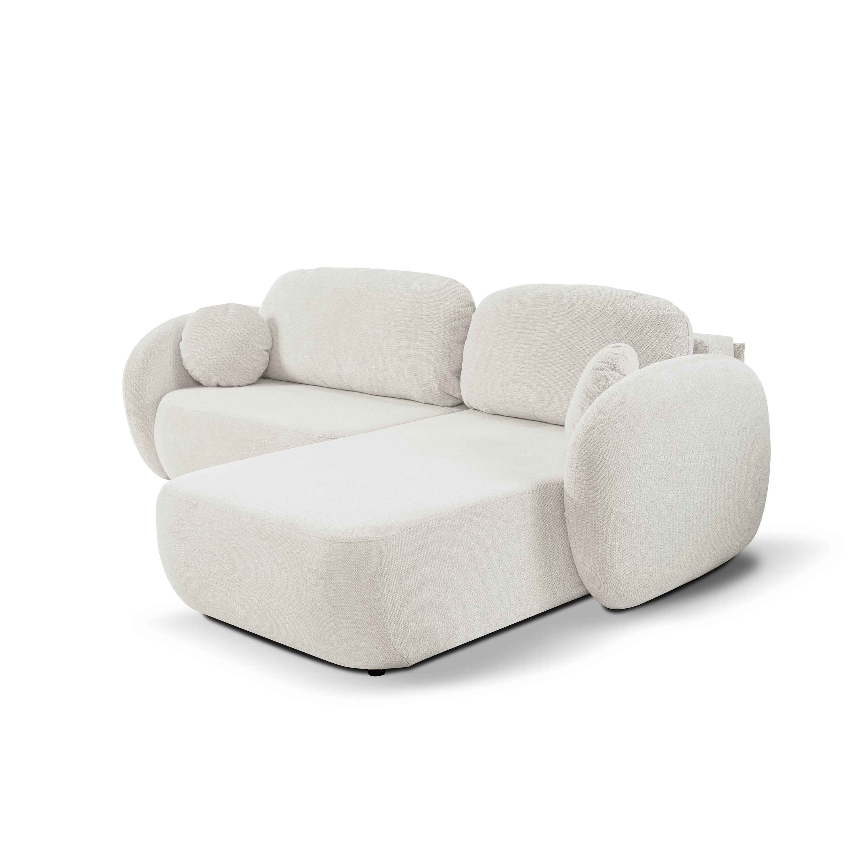 Narożnik z funkcją spania DL 248 cm w stylu nowoczesnym – tkanina Aragon, sprężyny bonell, pojemnik | OLEMO