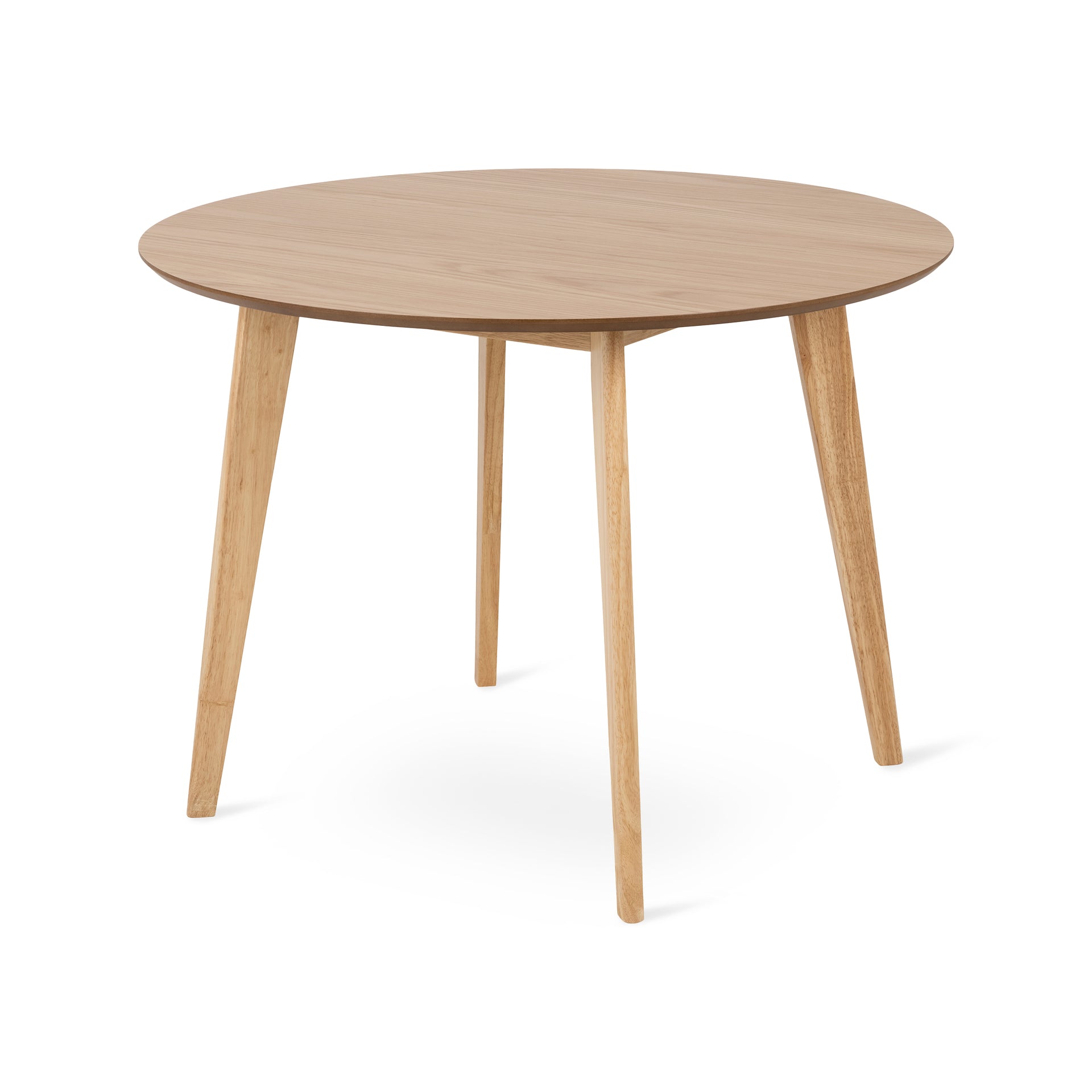 Okrągły stół do jadalni 105x76 w stylu skandynawskim - drewniane nogi, kompaktowa forma | Krel