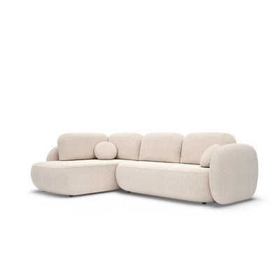 Narożnik z funkcją spania o powierzchni 123x250 w stylu organic modern | OLEMO