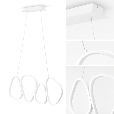 Lampa wisząca LED z czterema pętlami światła w stylu nowoczesnym | Loria