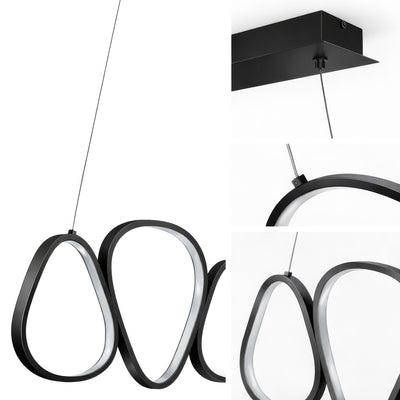 Lampa wisząca LED z czterema pętlami światła w stylu nowoczesnym | Loria