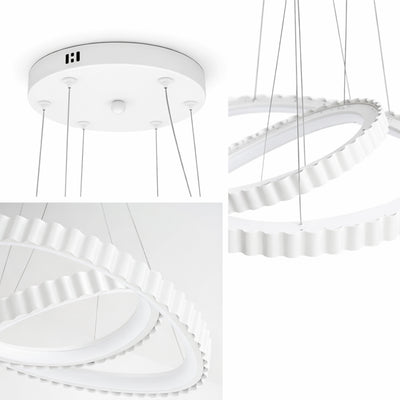 Lampa wisząca LED z dekoracyjnymi pierścieniami w stylu nowoczesnym | Rinoria